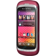Красно-розовый телефон Alcatel One Touch 818 (Улан-Удэ)