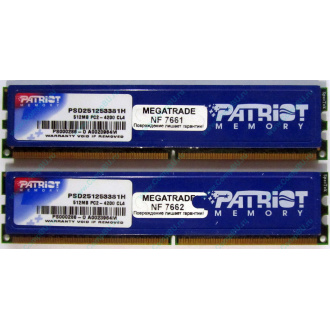 Память 1Gb (2x512Mb) DDR2 Patriot PSD251253381H pc4200 533MHz (Улан-Удэ)