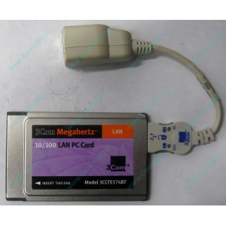 Сетевая карта для ноутбука 3COM Mehahertz 3CCFE574BT (PCMCIA) - Улан-Удэ